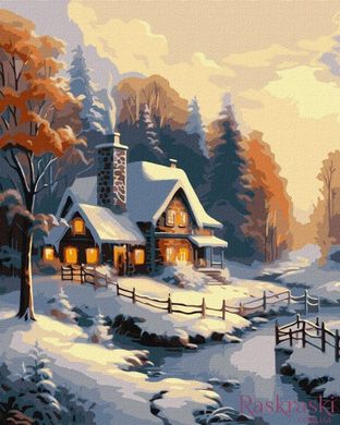 Картини за номерами Зимовий будиночок ©art_selena_ua (KHO6333) Ідейка (Без коробки)