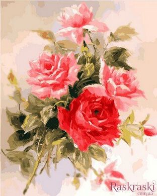 Розмальовка по номерах Чудові троянди (VP587) Babylon фото інтернет-магазину Raskraski.com.ua