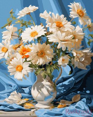 Картина по номерам Белые цветы (NIK-N697) фото интернет-магазина Raskraski.com.ua