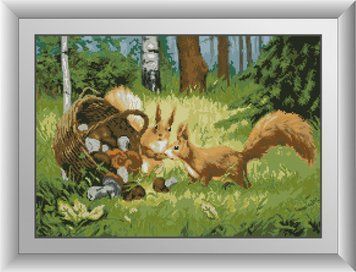Картина мозаїка Білки Dream Art (DA-30740) 41 х 58 см фото інтернет-магазину Raskraski.com.ua