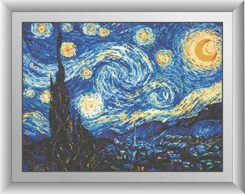 Картина мозаїка Зоряна ніч ван гог Dream Art (DA-30361) 41 х 55 см фото інтернет-магазину Raskraski.com.ua