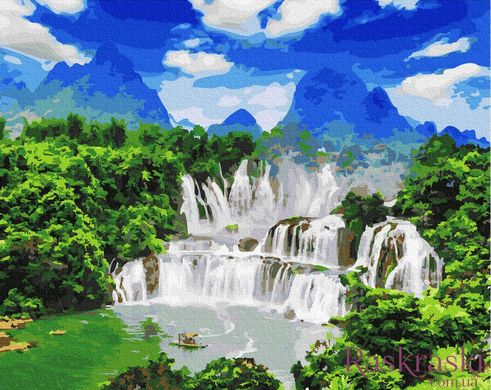 Картина по номерам Водопад Дэтянь (BK-GX27324) (Без коробки)