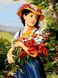 Картина по цифрам Дівчина з квітами (VK255) Babylon — фото комплектації набору