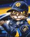 Картина по номерам Полицейский кот ©Марианна Пащук (BS53237) (Без коробки)