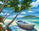 Алмазная мозаика Пляж с пальмами ТМ Алмазная мозаика (DM-212, Без подрамника) — фото комплектации набора