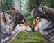 Картина алмазная вышивка Влюбленные волки ТМ Алмазная мозаика (DMF-271, На подрамнике) — фото комплектации набора