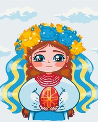 Картина за номерами Маленька україночка ©Ольга Бородай (BS53155) (Без коробки)