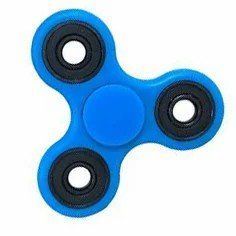 Спинер Tri Fidget (Голубой) Пластик Голубовато-черный