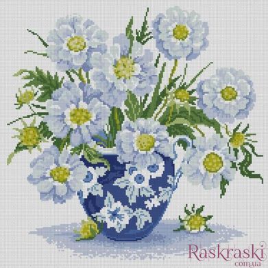 Набір алмазної мозаїки Блакитний букет (47 х 47 см) Dream Art (DA-31609) фото інтернет-магазину Raskraski.com.ua