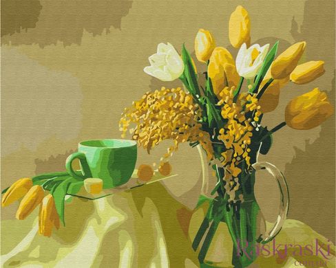 Картина по цифрам Жовті тюльпани (BSM-B9245) фото інтернет-магазину Raskraski.com.ua