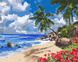 Картина по номерам Тропический остров (KH2859) Идейка — фото комплектации набора