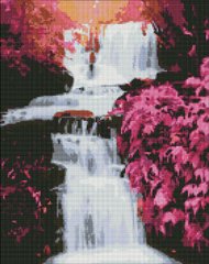 Набор алмазная вышивка Тропический водопад Идейка (AMO7236, На подрамнике) фото интернет-магазина Raskraski.com.ua