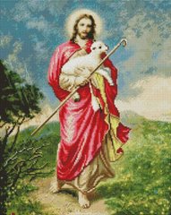 Алмазная вышивка Иисус с ягненком ColorArt (CLR-PSP109, На подрамнике) фото интернет-магазина Raskraski.com.ua