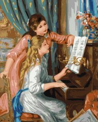 Картина по номерам Две девушки за пианино ©Pierre-Auguste Renoir (KHO2664) Идейка (Без коробки)