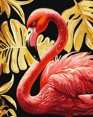 Холст для рисования Изящный фламинго с красками металлик extra ©art_selena_ua (KHO6523) Идейка (Без коробки)