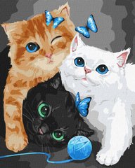 Картина за номерами Пухнасті кошенятка ©Kira Corporal (KHO4370) Идейка (Без коробки)