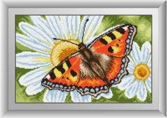 Алмазна мозаїка Метелик на ромашці Dream Art (DA-30365) фото інтернет-магазину Raskraski.com.ua