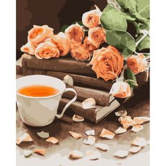 Розмальовка по номерах Чай і троянди (SR-VA-3621) Strateg (Без коробки)
