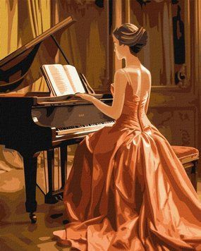 Картина за номерами Чудова піаністка &copy;art_selena_ua (KH8325) Ідейка 40 х 50 см фото інтернет-магазину Raskraski.com.ua