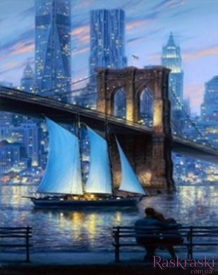 Алмазная живопись Бруклинский мост (GL73695) Диамантовые ручки (GU_188824, На подрамнике) фото интернет-магазина Raskraski.com.ua