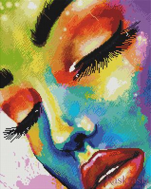 Картина из мозаики Женщина в красках Брашми (GF4805, На подрамнике) фото интернет-магазина Raskraski.com.ua