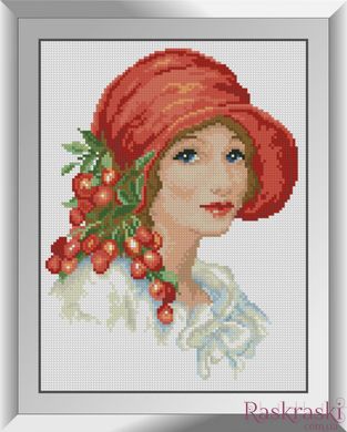 Алмазная мозаика Красная шляпка Dream Art (DA-31327, Без подрамника) фото интернет-магазина Raskraski.com.ua