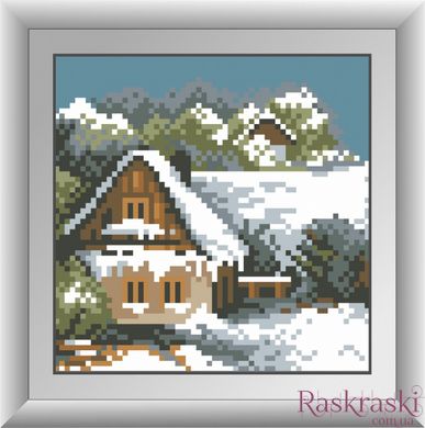Алмазна мозаїка Зимовий будиночок (квадратні камені, повна зашивання) Dream Art (DA-30487) фото інтернет-магазину Raskraski.com.ua