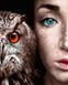 Картина по номерам Девушка и сова (NIK-N297) — фото комплектации набора