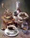 Алмазная живопись Кофе с коньяком My Art (MRT-TN895, На подрамнике) — фото комплектации набора