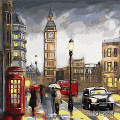 Картина раскраска Дождливый Лондон (KHO3599) Идейка (Без коробки)