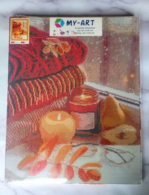 Картина зі страз Свічки на столі My Art (AR-3171) 40 х 50 см фото інтернет-магазину Raskraski.com.ua