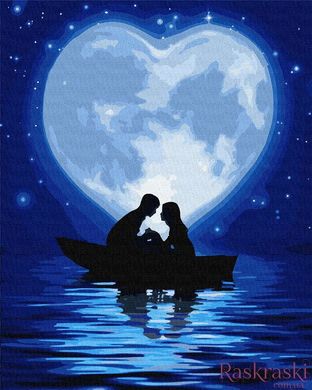 Малювання по номерам Поцілунок під місяцем (KH4844) Идейка фото інтернет-магазину Raskraski.com.ua