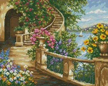 Набір алмазної вишивки На блакитному березі (38 х 48 см) Dream Art (DA-31652) 38 х 48 см фото інтернет-магазину Raskraski.com.ua