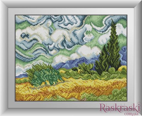Картина алмазная вышивка Пшеница с кипарисами. Ван Гог Dream Art (DA-30778, Без подрамника) фото интернет-магазина Raskraski.com.ua