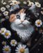 Картина за номерами Котеня в ромашках (NIK-N701) — фото комплектації набору