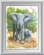 Картина из страз Слонёнок с мамой (квадратные камни, полная зашивка) Dream Art (DA-30538, Без подрамника) — фото комплектации набора