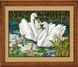 Картина з страз Сімейство лебедів (повна зашивання, квадратні камені) Dream Art (DA-30088) — фото комплектації набору