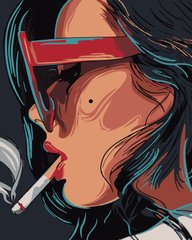 Картина за номерами Дівчина з цигаркою (PN0444) Artissimo (Без коробки)