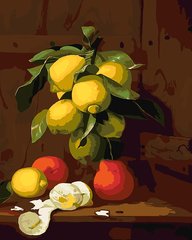 Рисование по номерам Лимоны и апельсины худ. Antonio Mensaque (GVR-180645) Диамантовые ручки (Без коробки)