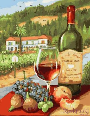 Картина по номерам Вино и фрукты (BK-GX28187) (Без коробки)