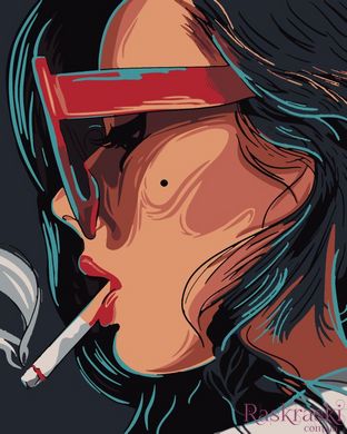 Картина по номерам Девушка с сигаретой (PN0444) Artissimo (Без коробки)