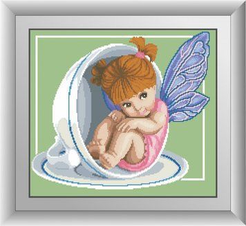 Картина стразами Чайна фея (квадратні камені, повна зашивання) Dream Art (DA-30437) 42 х 47 см фото інтернет-магазину Raskraski.com.ua