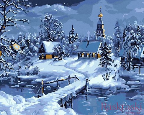 Розмальовка по цифрам Зима (BRM39708) фото інтернет-магазину Raskraski.com.ua