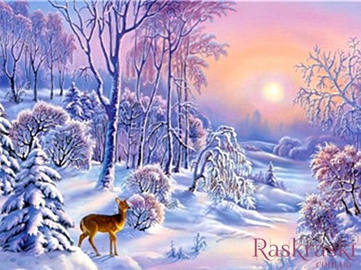 Алмазна мозаїка Зимовий ліс My Art (MRT-TN355) фото інтернет-магазину Raskraski.com.ua