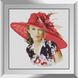 Алмазна мозаїка Леді в червоному капелюшку Dream Art (DA-31079) — фото комплектації набору