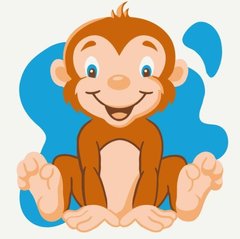 Розмальовки за номерами Весела мавпочка (MBS036) (Без коробки)