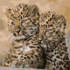 Картина по номерам Маленькие леопарды (AS1097) ArtStory (Без коробки)