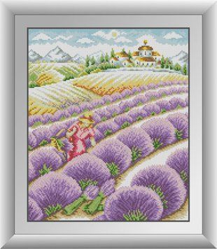 Набір алмазної мозаїки Дівчина в лаванді Dream Art (DA-30745) 35 х 42 см фото інтернет-магазину Raskraski.com.ua