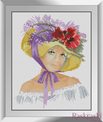 Алмазная живопись Шляпка с маками Dream Art (DA-31330, Без подрамника) фото интернет-магазина Raskraski.com.ua