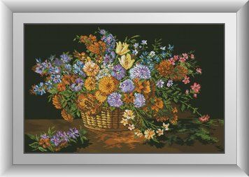 Алмазная вышивка Корзина с цветами Dream Art (DA-30930, Без подрамника) 56 x 87 см фото интернет-магазина Raskraski.com.ua